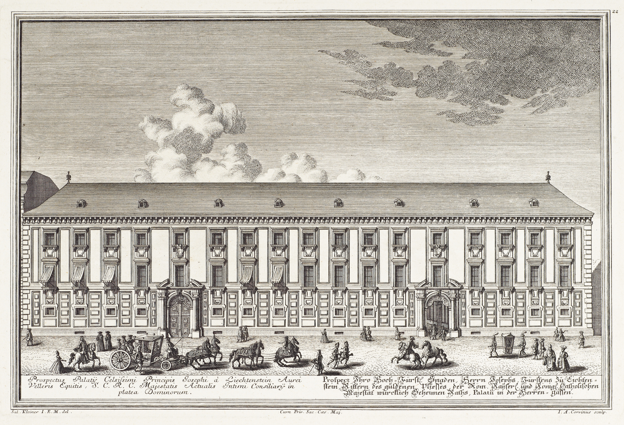 Das Liechtensteinpalais in der Herrengasse in Wien