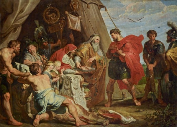 Decius Mus befragt die Haruspizien