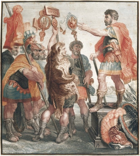 Decius Mus deutet seinen Offizieren den Traum