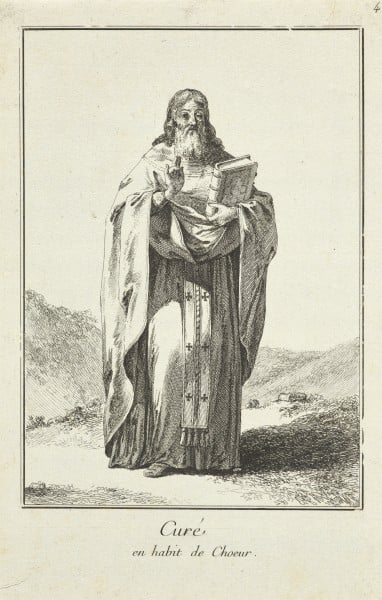 Curé en habit de Choeur. Blatt 4 aus der Folge: Habillement des Prêtres de Russie