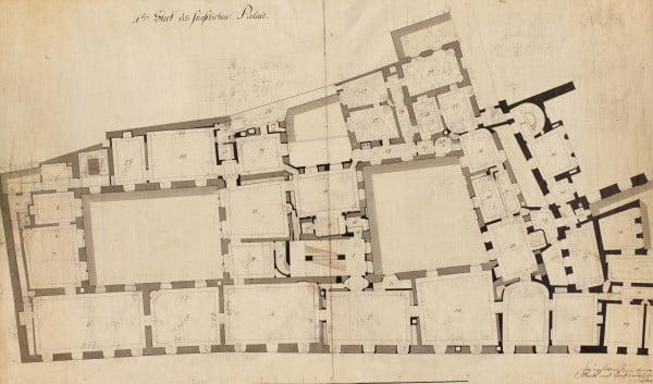 Grundriss des ersten Obergeschosses des Stadtpalais Liechtenstein in der Herrengasse