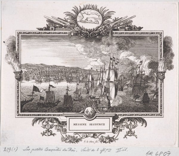 Messine Secourue. Blatt aus der Folge: Die Eroberungen Ludwigs XIV.