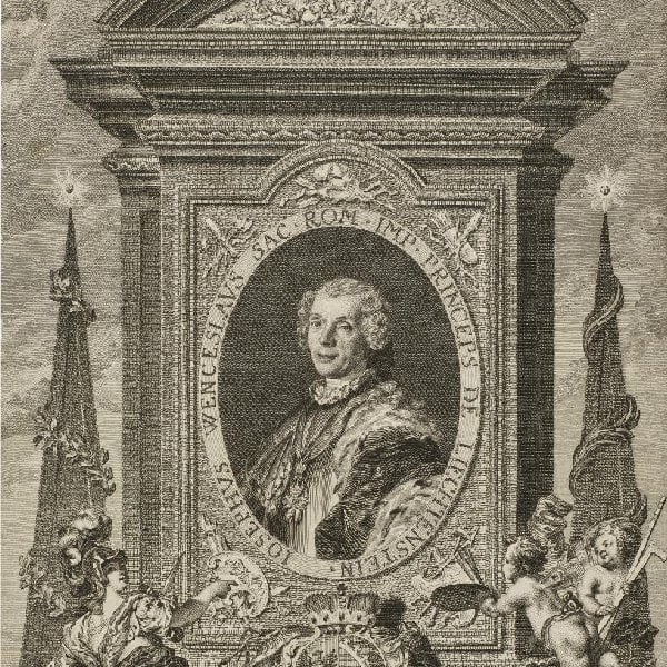 Denkmal mit dem Porträt des Fürsten Joseph Wenzel I. von Liechtenstein (1696–1772)