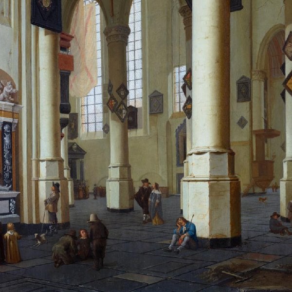 Das Innere der Oude Kerk in Delft