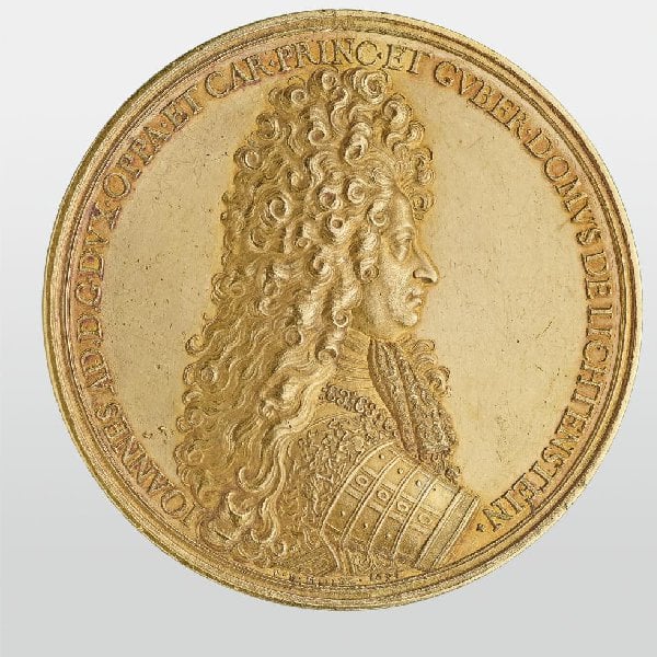 Goldmedaille mit dem Porträt des Fürsten Johann Adam Andreas I. von Liechtenstein (1657–1712)