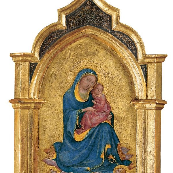 Maria mit dem Kind und zwei Engeln