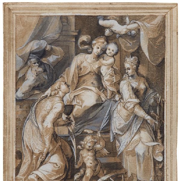 Maria mit Jesuskind und Heiligen