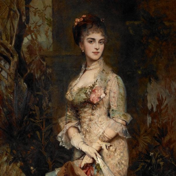 Porträt der Hanna Klinkosch, ab 1890 verh. Prinzessin von Liechtenstein (1849–1925)