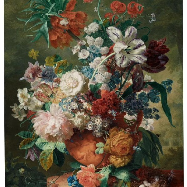 Blumen in einer Terrakottavase