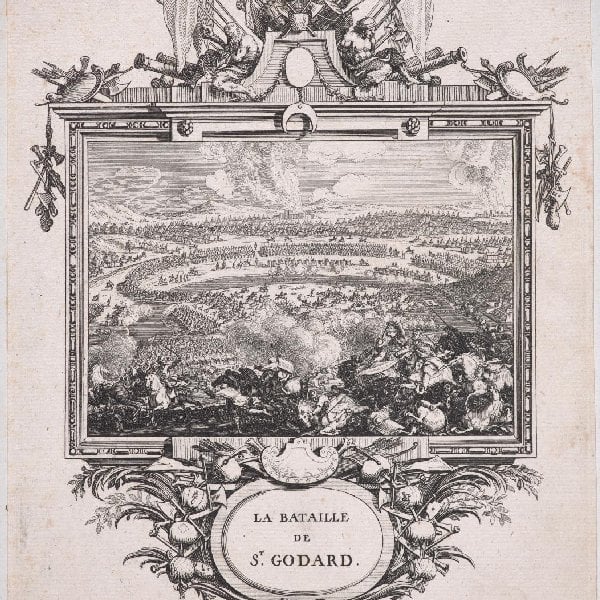 La Bataille de St. Godard. Blatt aus der Folge: Die Eroberungen Ludwigs XIV.