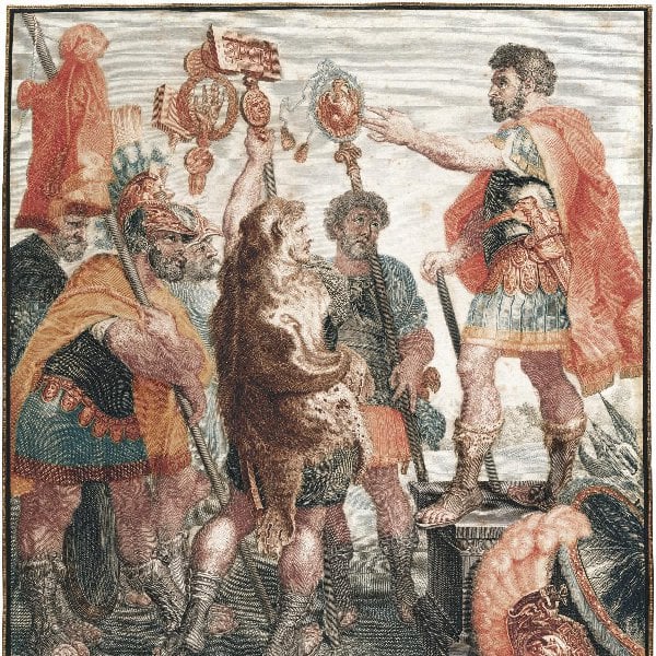 Decius Mus deutet seinen Offizieren den Traum