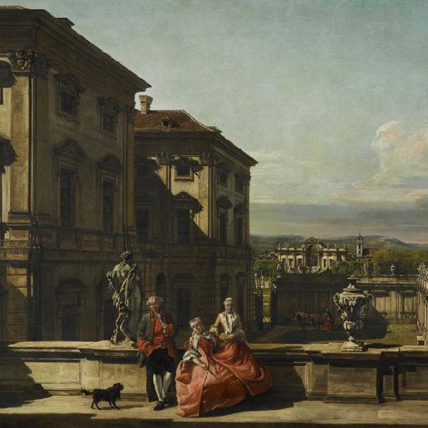 Das Gartenpalais Liechtenstein in Wien von Osten