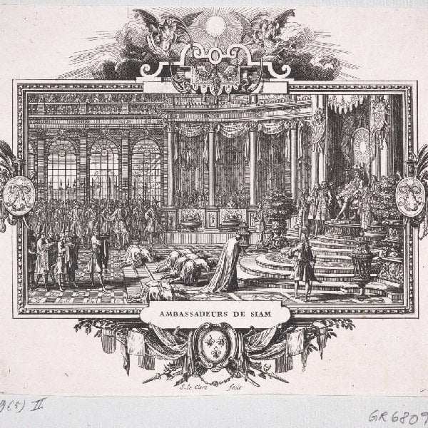 Ambassadeurs de Siam. Blatt aus der Folge: Die Eroberungen Ludwigs XIV.
