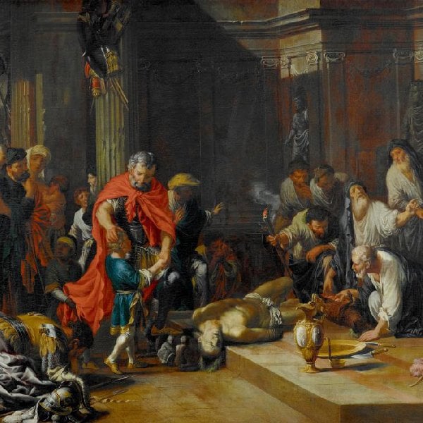 Hamilkar führt den jungen Hannibal zum Opferaltar der Hekate