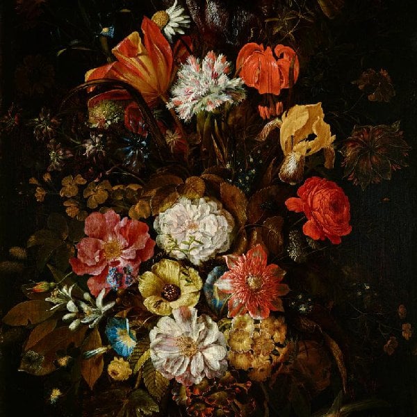 Ein Blumenstrauss mit Tieren