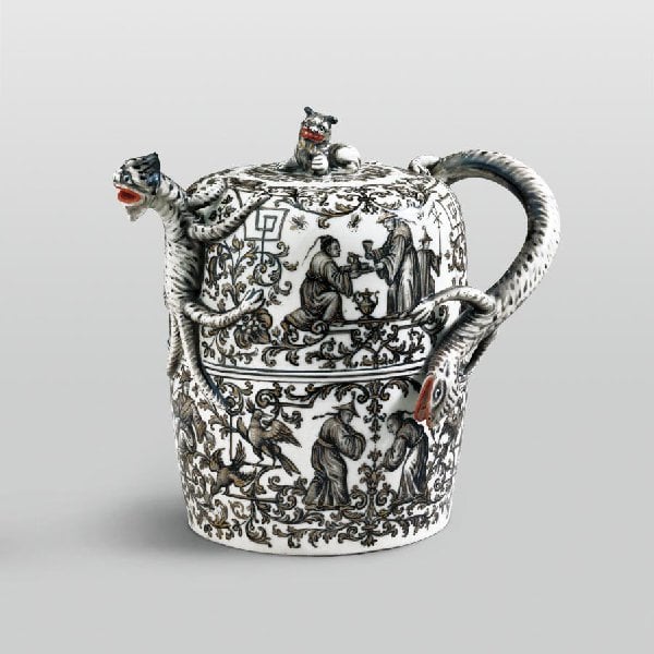 Teekanne mit Deckel, nach einer chinesischen Weinkannenform