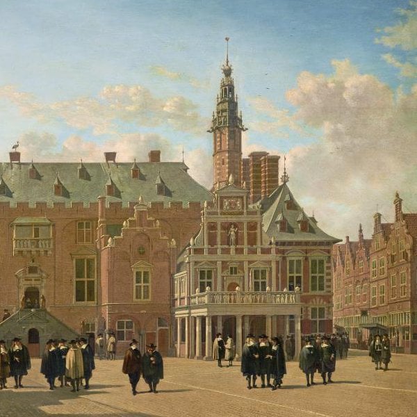 Der Marktplatz in Haarlem mit Blick auf das Rathaus