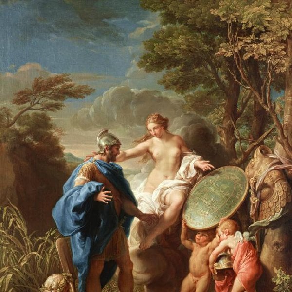 Venus überreicht Aeneas die Waffen des Vulkan