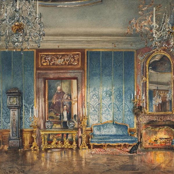Der Blaue Salon in Schloss Feldsberg