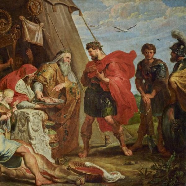 Decius Mus befragt die Haruspizien