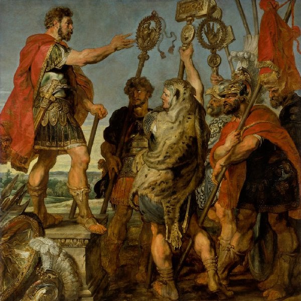 Decius Mus deutet seinen Offizieren den Traum